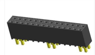 Capçal femení de 2,54 mm tipus recte