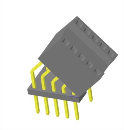 Capçalera de pin femella de 2,54 mm de 45 graus