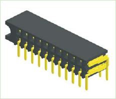 Capçalera femenina de 2,54 mm Entrada lateral d'angle de doble fila H: 5,9