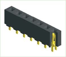 3.96mm capçalera femenina d'una sola fila tipus recte H8.9